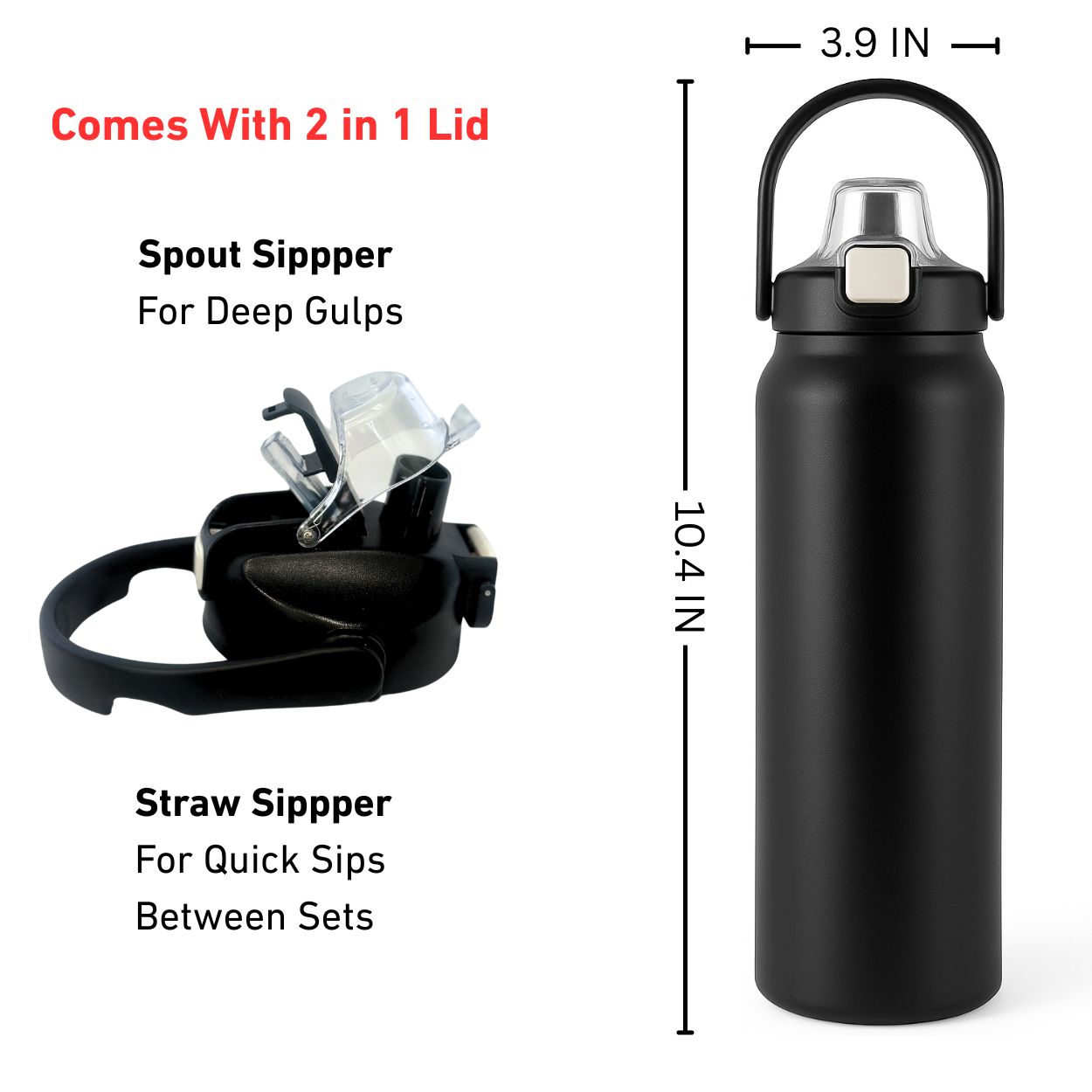 Stainless Steel Sports Bottle - 40 OZ