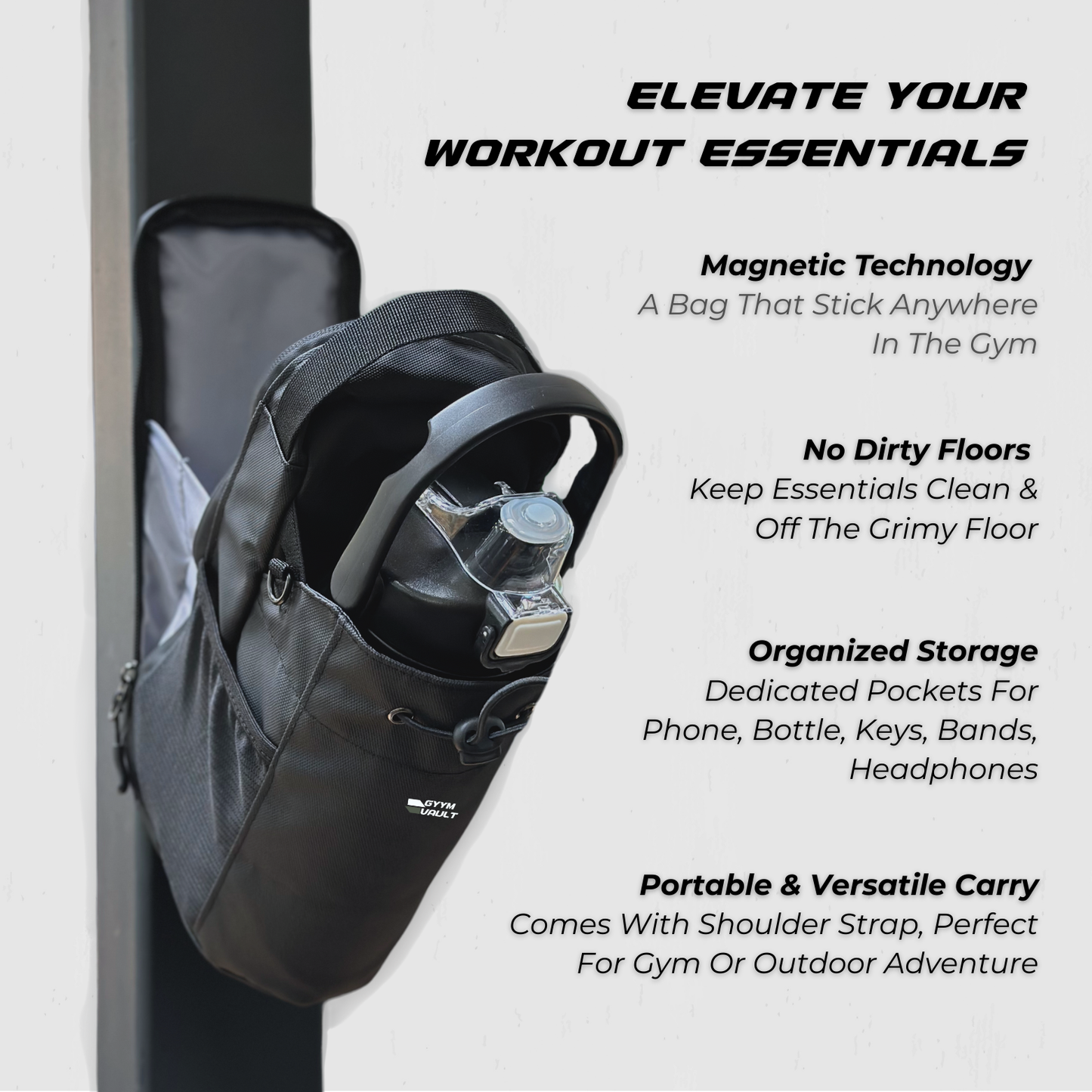 MagVault  ™ - Compact Magnetic Gym Bag